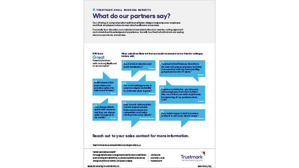 Flyer of what our partners say
